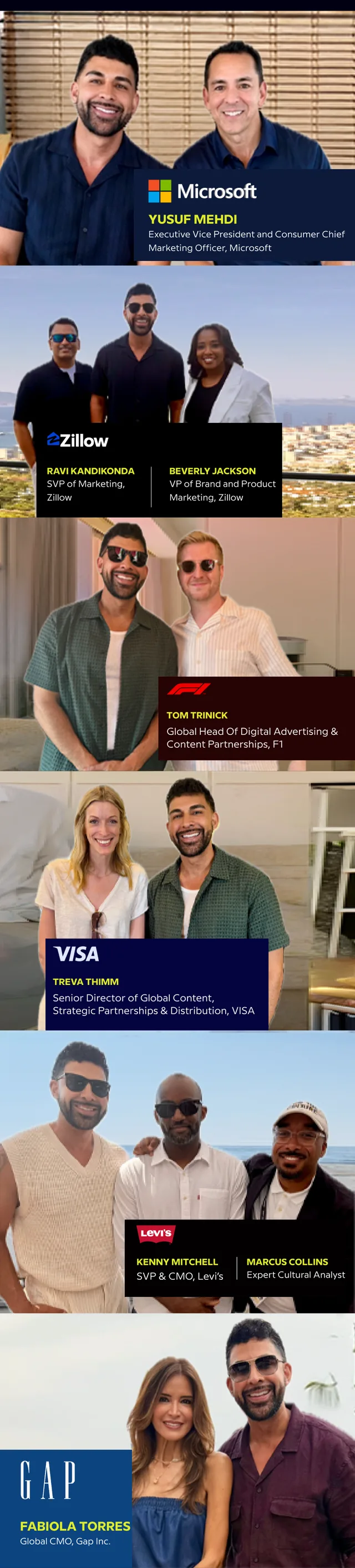 Dhar Mann with senior marketing leaders at Cannes Lions